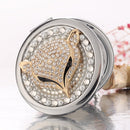 Personalized DIY Rhinestone Portable Makeup Mirror Double Mirror