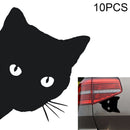 10 PCS CAT FACE PEERING Pet Cat Car Sticker Decals , Size: 12x15cm