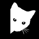 10 PCS CAT FACE PEERING Pet Cat Car Sticker Decals , Size: 12x15cm