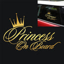 Princess Baby Pattern Car Decal Reflective Laser Vinyl Car Sticker, Size: 16.5x10.9cm(Gold)