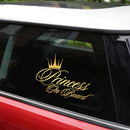 Princess Baby Pattern Car Decal Reflective Laser Vinyl Car Sticker, Size: 16.5x10.9cm(Gold)
