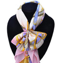 Scarf Buckle Accessories Brooch Simple Three Square Crystal Shawl(Silver)