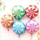 5 PCS Round Candy Lollipop Aluminum Film Balloon for Wedding Party Decoration, Size:45x45cm(Red)