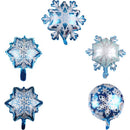 5 PCS Snowflake Shaped Holiday Decoration Aluminum Film Balloon, Size:73Ã—73cm Large Snowflake