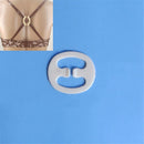 100 PCS Underwear Accessories Bra Non-slip Buckle Invisible Buckle, Style:Oval(Complexion)