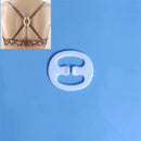 100 PCS Underwear Accessories Bra Non-slip Buckle Invisible Buckle, Style:Oval(White)