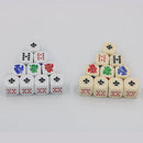 10 PCS Acrylic Carved Round Corner Poker Dice Bar Family Party Game Props(White)