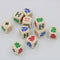 10 PCS Acrylic Carved Round Corner Poker Dice Bar Family Party Game Props(Yellow)