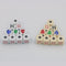 10 PCS Acrylic Carved Round Corner Poker Dice Bar Family Party Game Props(Yellow)