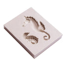 2 PCS Hippocampus DIY Modeling Mold Fondant Silicone Cake Chocolate Mold Baking Tool(Gray)