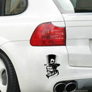 10 PCS Joker Skeleton Skull Playing Cards Poker Monster Hat Shape Vinyl Car Sticker, Size: 11.3x17.6cm (Black)