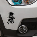 10 PCS Joker Skeleton Skull Playing Cards Poker Monster Hat Shape Vinyl Car Sticker, Size: 11.3x17.6cm (Black)