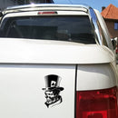 10 PCS Joker Skeleton Skull Playing Cards Poker Monster Hat Shape Vinyl Car Sticker, Size: 11.3x17.6cm (Black)