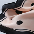 Summer Women Silk Dot Print Professional Square Scarf Small Scarf, Size:70 x 70cm(Dot Black)