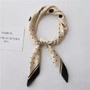 Summer Women Silk Dot Print Professional Square Scarf Small Scarf, Size:70 x 70cm(Small Dot Beige)