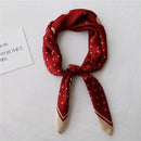 Summer Women Silk Dot Print Professional Square Scarf Small Scarf, Size:70 x 70cm(Dot Wine Red)