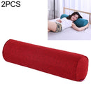 2 PCS Maternity Pillow Cotton Linen Neck Headrest Body Pillow Seat Backrest Sleeping Pillow, Size:15x40cm(Wine)