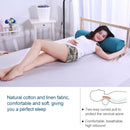 2 PCS Maternity Pillow Cotton Linen Neck Headrest Body Pillow Seat Backrest Sleeping Pillow, Size:15x40cm(Wine)