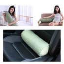 2 PCS Maternity Pillow Cotton Linen Neck Headrest Body Pillow Seat Backrest Sleeping Pillow, Size:15x40cm(Wine)
