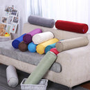 2 PCS Maternity Pillow Cotton Linen Neck Headrest Body Pillow Seat Backrest Sleeping Pillow, Size:15x40cm(Wine)