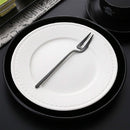 Stainless Steel V-shaped Wall Hanging Design Simple Coffee Spoon Fork Creative Long Handle Stirring Tableware, Style:Fork, Color:Black