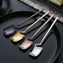 Stainless Steel V-shaped Wall Hanging Design Simple Coffee Spoon Fork Creative Long Handle Stirring Tableware, Style:Spoon, Color:Gold