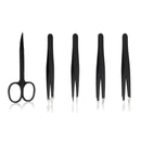 5 PCS / Set Eyebrow Beauty Tools Eyebrow Tweezers Vlip(Black)