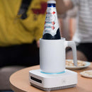 Cold and Warm Dual-use Constant Temperature Refrigeration Intelligent Cup Thermos Cup, Capacity:450ml, US Plug(White)