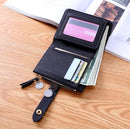Women Two-folding Wallet Multi-function Clutch Bag Small Wallet(Sky Blue)