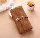 Women Purse Thread Plaid Leather Fashion Design With Polyester Phone Bag Long Slim Ladies Wallet(Blue)