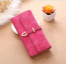 Women Purse Thread Plaid Leather Fashion Design With Polyester Phone Bag Long Slim Ladies Wallet(Blue)