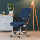 Universal Stretch Office Chair Cover, Size:Back Cover + Cushion Cover(Deep Blue)