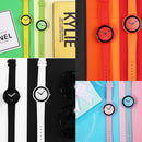 Simple Style Round Dial Matte Leather Strap Quartz Watch for Men / Women(Blue)