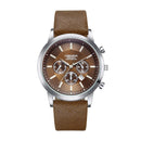 CHRONOS CH0401 Three-eye Six-needle Leather Belt Sports Watch for Men(Coffee)