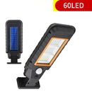 60 LED Solar Lamp Body Induction Wall Lamp LED Outdoor Waterproof Lighting Street Lamp(Orange Edge)