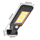 60 LED Solar Lamp Body Induction Wall Lamp LED Outdoor Waterproof Lighting Street Lamp(Orange Edge)