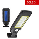 60 LED Solar Lamp Body Induction Wall Lamp LED Outdoor Waterproof Lighting Street Lamp(Green Edge)