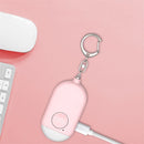 130dB IP44 Waterproof Rechargeable Anti-wolf Alarm Flashlight Intelligent Personal Alarm, English Packaging(Pink)