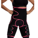 3 In 1 Hip Belt Girdle Exercise Bodybuilding Adjustable One-piece Waist Girdle, Size:L/XL(Rose Red)