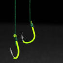 15 PCS / 3 Sets Stranded Double Hook Anti-winding Silver Carp Fishing Group Spring Fishing Hook, Specification:13(Fluorescent Hook)