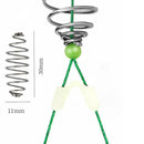 15 PCS / 3 Sets Stranded Double Hook Anti-winding Silver Carp Fishing Group Spring Fishing Hook, Specification:13(Fluorescent Hook)