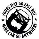 10 PCS YOURS MAY GO FAST MINE CAN GO ANYWHERE Vinyl Decal Car Stickers, Size: 15x15cm(Black)