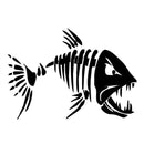 10 PCS YOJA Mad Fish Funny Decal Car Window Decoration Vinyl Stickers Motorcycle Accessories, Size: 11x7cm (Black)