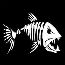 10 PCS YOJA Mad Fish Funny Decal Car Window Decoration Vinyl Stickers Motorcycle Accessories, Size: 11x7cm (Silver)
