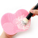 Silicone Brush Cleaner Mat Washing Tools for Cosmetic Make up Eyebrow Brushes Cleaning Pad Scrubber Board Makeup Clean Tool(Pink)