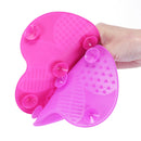 Silicone Brush Cleaner Mat Washing Tools for Cosmetic Make up Eyebrow Brushes Cleaning Pad Scrubber Board Makeup Clean Tool(Black)