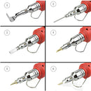 HS-1115K 10-in-1 Multifunctional Gas Soldering Iron Tool Set(Red Handle)