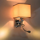 Creative Minimalist Living Room Bedroom Bedside Lamp Hotel Reading Lamp, Lampshade Color:Double Tube linen