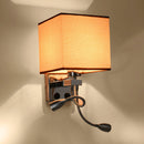 Creative Minimalist Living Room Bedroom Bedside Lamp Hotel Reading Lamp, Lampshade Color:Single Tube White