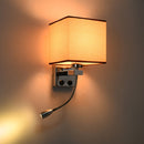 Creative Minimalist Living Room Bedroom Bedside Lamp Hotel Reading Lamp, Lampshade Color:Single Tube linen